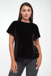 T-shirt damski welurowy JOOP!. T-shirty damskie JOOP!, xs, bez wzorów, z weluru, bez kołnierzyka, bez ramiączek. W wyprzedaży za 402.35 zł.