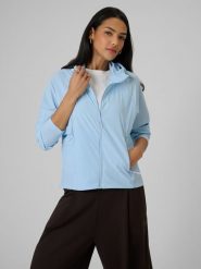 4F Kurtka przejściowa damska - niebieska XL. Niebieskie kurtki damskie 4F, s, bez wzorów, z materiału, bez kaptura. Za 299.99 zł.