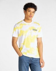 LEE TIE DYE TEE MĘSKI T-SHIRT REGULAR FIT SUNBURST L61GFENN 112113856. T-shirty męskie Lee, l, bez wzorów, bez kołnierzyka, bez ramiączek. Za 69.99 zł.