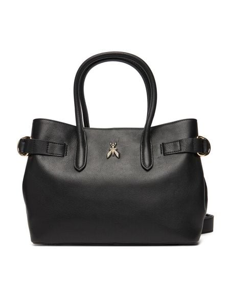 Patrizia Pepe Torebka 8B0282/L162-K103 Czarny. Czarne listonoszki damskie Patrizia Pepe, bez wzorów, ze skóry, bez dodatków. Za 1,629.00 zł.