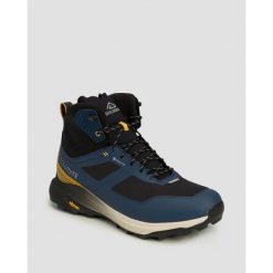 Buty męskie Dolomite NIBELIA HIGH GTX granatowo-musztardowe. Niebieskie buty zimowe męskie Dolomite, bez wzorów, bez obcasa, bez zapięcia. W wyprzedaży za 483.00 zł.