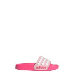 Klapki Adilette Shower. Białe klapki damskie Adidas, bez wzorów, sportowe, bez obcasa, bez zapięcia. Za 168.00 zł.