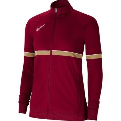 Bluza sportowa damska Nike Dri-FIT Academy 21. Czerwone bluzy damskie Nike, bez wzorów, sportowe, bez ramiączek, bez kaptura. Za 100.20 zł.