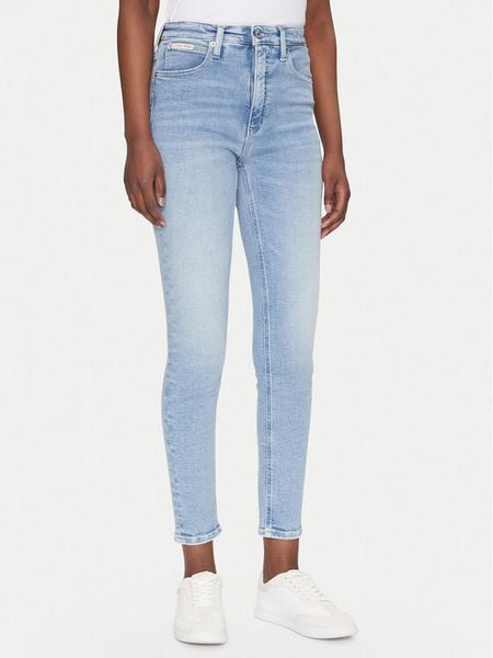 Calvin Klein Jeans Jeansy J20J225141 Niebieski Skinny Fit. Niebieskie jeansy damskie Calvin Klein Jeans, bez wzorów, z bawełny. Za 239.99 zł.