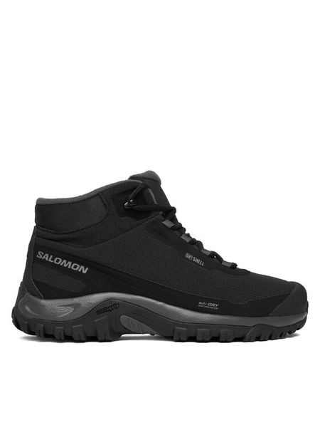 Salomon Trekkingi Shelter Waterproof L47854200 Czarny. Czarne botki męskie Salomon, z materiału, bez zapięcia. Za 619.99 zł.