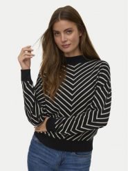 Vero Moda Sweter Capricorn 10331893 Czarny Regular Fit. Czarne swetry nierozpinane damskie Vero Moda, xl, bez wzorów, z bawełny, bez kołnierzyka, bez ramiączek. Za 159.99 zł.