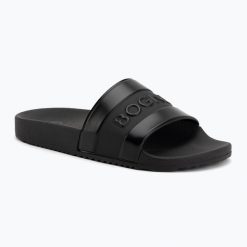 Klapki męskie BOGNER Belize 4 F. Czarne klapki męskie Bogner, bez wzorów, z materiału, bez zapięcia. Za 349.99 zł.