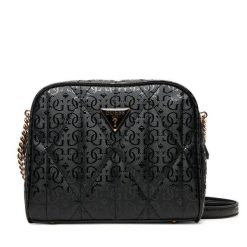 Torebka Guess. Czarne listonoszki damskie Guess, z aplikacjami, bez dodatków. Za 389.99 zł.