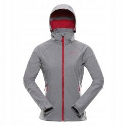 Kurtka damska trekkingowa softshell Alpine Pro Lanca. Szare kurtki sportowe damskie Alpine Pro, bez wzorów, z softshellu, bez ramiączek, bez kaptura, trekkingowe. W wyprzedaży za 299.00 zł.