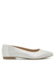 Lasocki Baleriny RST-KAJA-28 Srebrny. Szare balerinki damskie Lasocki, bez wzorów, ze skóry, bez obcasa, bez zapięcia. Za 149.99 zł.
