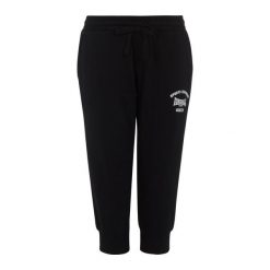 Damskie spodnie dresowe Lonsdale Leeds. Czarne spodnie sportowe damskie Lonsdale, bez wzorów, z dresówki, sportowe. W wyprzedaży za 144.50 zł.