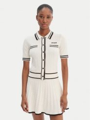 Guess Kardigan V6RR02 Z4652 Écru Regular Fit. Kardigany damskie Guess, xl, z aplikacjami, z syntetyku, bez kołnierzyka. Za 399.99 zł.