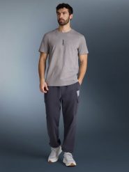 4F T-shirt regular z nadrukiem męski - szary L. Szare t-shirty męskie 4F, l, bez wzorów, bez kołnierzyka, bez ramiączek. Za 79.99 zł.