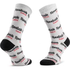 Skarpety Wysokie Unisex Reebok - CL Graphic Crew Sock EJ8525 White. Białe skarpetki damskie Reebok, bez wzorów, z bawełny. Za 39.95 zł.