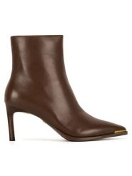 Gino Rossi Botki WGA3278-1Z Brązowy. Brązowe botki damskie Gino Rossi, bez wzorów, ze skóry, bez obcasa, na szpilce, bez zapięcia. Za 449.99 zł.