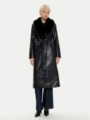 MICHAEL Michael Kors Płaszcz przejściowy 77B1402M52 Czarny Regular Fit. Czarne płaszcze damskie MICHAEL Michael Kors, m, bez wzorów, ze skóry, bez kołnierzyka, bez kaptura. Za 1,359.00 zł.