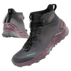 Buty trekkingowe Lowa Merger Mid 320432 z membraną czarne. Czarne obuwie trekkingowe damskie z gore-texu, bez zapięcia. Za 692.27 zł.