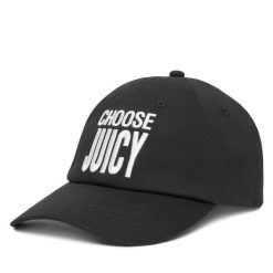 Czapka z daszkiem Juicy Couture. Czarne czapki damskie Juicy Couture, bez wzorów. Za 89.99 zł.