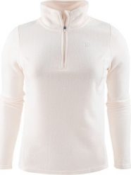 4f Bluza polarowa damska 4F F031 kremowa 4FAW23UFLEF031 12S L. Białe bluzy damskie 4F, l, bez wzorów, z polaru, bez ramiączek, bez kaptura. Za 112.21 zł.