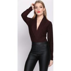Bordowe Body Think. Czerwone body Born2be, bez wzorów, z tkaniny. Za 44.99 zł.