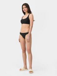 4F Dół od bikini z materiałów z recyklingu damski XL. Niebieskie bikini 4F, xl, bez wzorów, z materiału. W wyprzedaży za 14.99 zł.