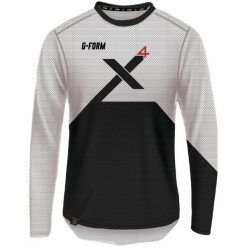 Koszulka z długim rękawem G-FORM Pro X4 XL biało-czarna. Białe bluzki damskie G-Form, xl, bez wzorów, bez kołnierzyka, bez ramiączek. Za 316.25 zł.