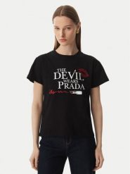 Rinascimento T-Shirt CFC0129300003 Czarny Regular Fit. Czarne t-shirty damskie Rinascimento, m, bez wzorów, z bawełny, bez kołnierzyka, bez ramiączek. Za 259.99 zł.