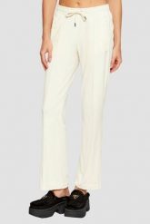 JUICY COUTURE Kremowe spodnie dresowe damskie z cyrkoniami Tina, Rozmiar S. Brązowe spodnie dresowe damskie Juicy Couture, z aplikacjami, z dresówki, eleganckie. W wyprzedaży za 198.99 zł.