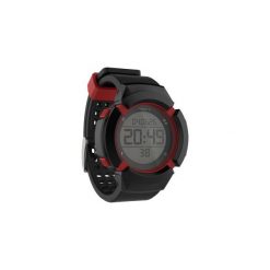 Sportowy zegarek W700XC M męski. Czarne zegarki męskie KALENJI, bez wzorów, z gumy, ze stali. Za 79.99 zł.