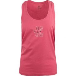 Glemo DPT Chloe damski top – róż fluo, nadruk. Czerwone topy damskie WOMEN'S BEST, s, bez wzorów, z bawełny, casualowe, bez kołnierzyka, bez ramiączek. Za 143.99 zł.