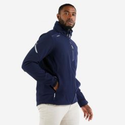 Kurtka softshell żeglarska męska Tribord Sailing 500, granatowa. Kurtki męskie TRIBORD, m, bez wzorów, z polaru, sportowe, bez kaptura. W wyprzedaży za 179.99 zł.