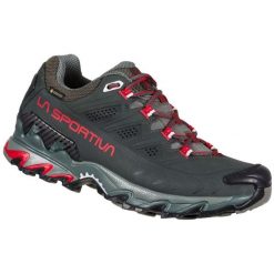 Buty sportowe La Sportiva Ultra Raptor II GTX damskie szare. Fioletowe obuwie sportowe damskie La Sportiva, bez wzorów, z materiału, bez zapięcia, trekkingowe. W wyprzedaży za 708.15 zł.