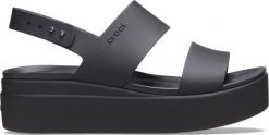 Crocs Sandały sportowe damskie Brooklyn Low Wedge czarne 39-40. Czarne sandały damskie Crocs, bez wzorów, bez obcasa, bez zapięcia. Za 209.33 zł.