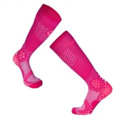 Długie skarpetki uciskowe podkolanówki różowe. Czerwone skarpetki damskie TRY TO FLY, bez wzorów. Za 89.23 zł.