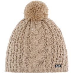 Czapka Eisbar Afra Pompon MÜ. Brązowe czapki damskie Eisbar, na zimę, bez wzorów, z materiału, sportowe. Za 179.90 zł.