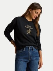 LAUREN RALPH LAUREN Bluza 200P13944001 Czarny Regular Fit. Czarne bluzy damskie Lauren Ralph Lauren, xl, bez wzorów, z bawełny, bez ramiączek, bez kaptura. Za 859.99 zł.