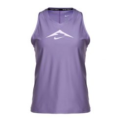 Tank top do biegania damski Nike Trail Dri-Fit Graphic TT. Czerwone topy damskie Nike, bez wzorów, sportowe, bez kołnierzyka, bez ramiączek. Za 169.99 zł.