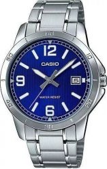 Zegarek Casio ZEGAREK MĘSKI CASIO MTP-V004D-2B (zd047g). Zegarki męskie Casio, bez wzorów. Za 127.81 zł.