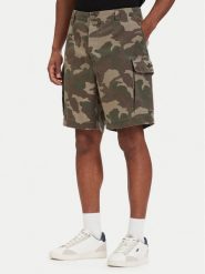 Aeronautica Militare Szorty materiałowe 261BE0281UCT04296 Zielony Regular Fit. Zielone szorty męskie Aeronautica Militare, bez wzorów, z bawełny. Za 749.99 zł.