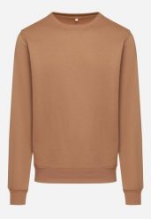 Brązowa Bluza z Polarem na Podszewce Metinna. Brązowe bluzy męskie Born2be, l, bez wzorów, z dzianiny, klasyczne, bez ramiączek, bez kaptura. Za 34.99 zł.