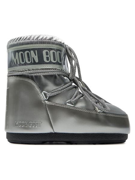 Moon Boot Śniegowce 80D1409350 Srebrny. Szare buty zimowe męskie Moon Boot, bez wzorów, ze skóry, bez obcasa, bez zapięcia. Za 629.99 zł.