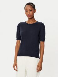 Weekend Max Mara Sweter Zibetto 2515361041 Granatowy Regular Fit. Niebieskie swetry nierozpinane damskie Weekend Max Mara, xs, bez wzorów, z bawełny, bez kołnierzyka, bez ramiączek. Za 469.99 zł.