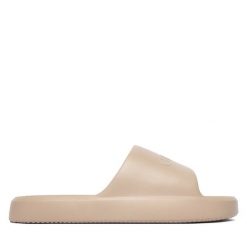 Klapki Guess. Brązowe klapki męskie Guess, z aplikacjami, bez zapięcia. Za 179.99 zł.