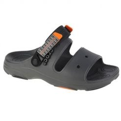 Klapki męskie Crocs Classic All Terrain. Szare klapki męskie Crocs, bez wzorów, z materiału, bez zapięcia. Za 205.00 zł.
