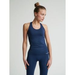Damski tank top Hummel hmltif top. Niebieskie koszulki sportowe damskie Hummel, s, bez wzorów, bez ramiączek, do piłki nożnej. Za 150.00 zł.