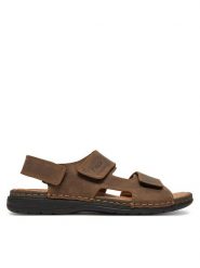 Rieker Sandały 25558-25 Brązowy. Brązowe sandały męskie Rieker, bez wzorów, z nubiku, bez zapięcia. Za 339.99 zł.