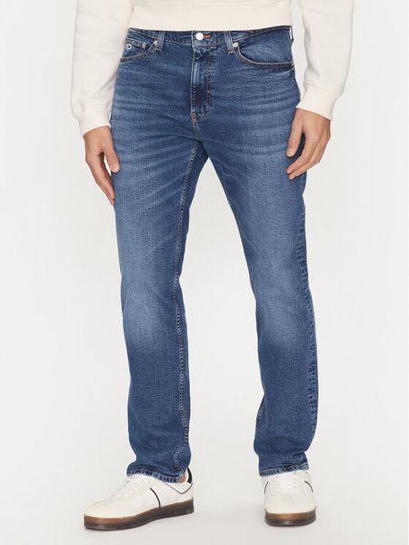 Tommy Jeans Jeansy Ryan DM0DM20559 Granatowy Slim Fit. Niebieskie jeansy męskie Tommy Jeans, z bawełny. Za 269.99 zł.