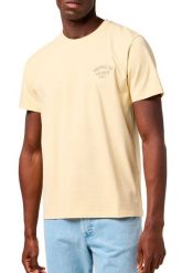 MESKA KOSZULKA WRANGLER SMALL LOGO TEE BANANA CREPE 112362774. T-shirty męskie Wrangler, xl, bez wzorów, bez kołnierzyka, bez ramiączek. Za 79.99 zł.