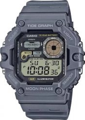 Zegarek Casio ZEGAREK MĘSKI CASIO Digital Moonphase WS-1700H-8AV + BOX. Zegarki męskie Casio, bez wzorów. Za 237.90 zł.