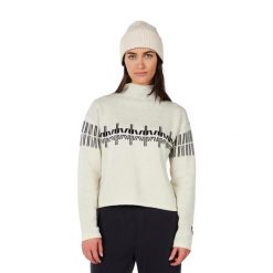 Sweter golf z wzorem dla kobiet Rossignol. Białe swetry nierozpinane damskie Rossignol, na zimę, bez wzorów, bez kołnierzyka, bez ramiączek. Za 729.00 zł.